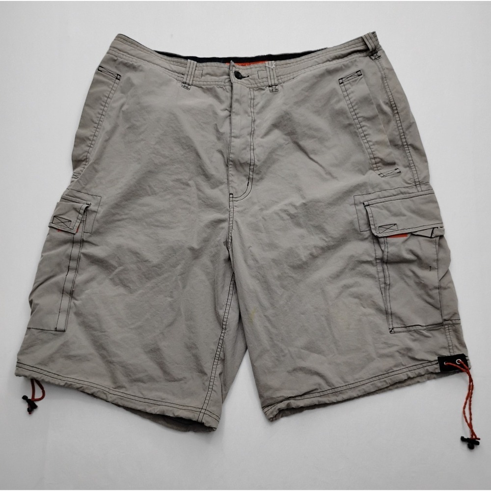 Abercrombie Fitch Paratroops Cargo Shorts Gray Tactical XL‎ (38x12) Vintage 12in